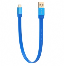  Type-C 3.1 to USB 3.0 Flat Cable 10Gbps High Speed Data Transfer & Charging Cord, All Copper Core Flexible Slim Flat USB 3.1 Gen 2 Cable for External Hard Drive, Laptop, Phone (0.3m-2m) 