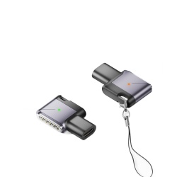  MagSafe 3 Magnetic Adapter, USB-C to MagSafe 3 Converter, 100W PD Fast Charging Right Angle Connector for MacBook Air/Pro (M1 M2 M3 M4 M5), L-Shaped Magnetic Charging Adapter with LED Indicator, Space Gray 