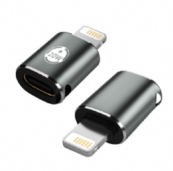 USB C Female to Lightning Male Adapter, PD 20W Fast Charging Type C to Lightning Charger Connector, High Speed Data Transfer Converter Compatible with iPhone 14/13/12/11/X Series, Support 3A 60W Type-C Cable Charging