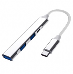 USB C Hub 4 in 1, USB 3.0 Type-C Hub, 4 Port USB Splitter, OTG USB C Adapter, Type C Multiport Hub, USB 3.0 Hub for Laptop, No External Power USB Hub, High Speed 5Gbps USB C Hub, Portable USB Type C Docking Station, USB C to 4 USB 3.0 Adapter, JXQ-1 USB H