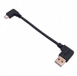 90 Degree Dual Elbow USB 2.0 / USB 3.0 to Micro USB 5Pin Cable