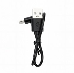 0.3m Black 90° Right Angle USB to Type-C Data Charging Cable | ROHS Compliant Export-Grade Elbow Cable - Free Sample