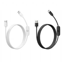 USB to Type‑C Power Cable with 501 Inline Switch, 1.2M, Pure Copper Core, 5V, for LED Strip Light & Desk Lamp