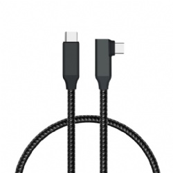 Tethering Cable for Camera, USB-C to USB-C 90 Degree Angled, High-Speed 20Gbps Data Transfer, Compatible with Sony A7M4 A7R5, Canon R5 R6, Nikon Z8 Z9, for PC Laptop iPad PixCake Live View Shooting, 3M Braided