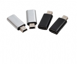 Type-C to Mini OTG Adapter, Aluminum Alloy Shell OTG Converter, High-Speed Data Sync & Charging Adapter, Universal Compatibility for Old Digital Cameras, External Hard Drives, MP3 Players, GPS Devices