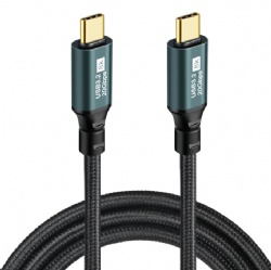  USB C 3.2 Gen 2x2 Cable, 20Gbps Data Transfer, 240W PD Fast Charging, 8K@60Hz Video, Braided USB-C to USB-C Cord for iPhone 15/15 Pro, MacBook, iPad, Monitor, Docking Station, SSD 