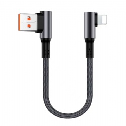 100W PD Fast Charging Short USB C to USB C Cable, 90 Degree Right Angle, Braided, Aluminum Alloy Connector, Compatible with Power Bank, Phone, Car, 0.1m/0.2m/0.3m/0.5m 