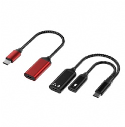 2-in-1 USB C to Lightning Female Headphone and 60W PD Charging Adapter | Factory Wholesale | Support Mic/Volume Control/Fast Charge for iPhone 15 16 Series & USB-C Tablets