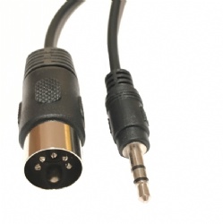 3.5mm to MIDI 5-Pin Cable, TRS Audio to DIN 5-Pin Adapter Cord for Synthesizers, Drum Machines, Keyboards & Audio Interfaces (5ft/1.5m)