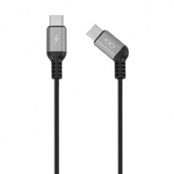 CableToLink Ultra-Slim Smart Glasses Charging Cable, 45-Degree Angled USB C to USB C Cable (2.5mm OD), Super Soft Skin-Friendly TPE Wearable Charger Cord 3A Fast Charge for AR Glasses, Audio Smart Glasses - [Length]