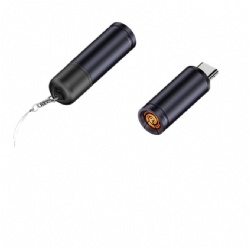 Blow-to-Ignite USB Type-C Mini Lighter, 6.5W Gasless Battery-Free Flameless Heating Coil Cigar Lighter Adapter for Type-C Smartphone Power Bank