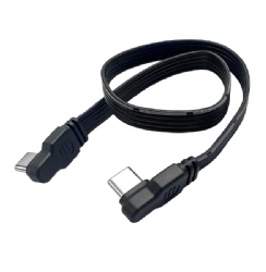 90 Degree USB C Extension Cable, Ultra-Soft Liquid Silicone Type C Male to Female Extender, Tangle-Free Right Angle Charging & Data Sync Cord