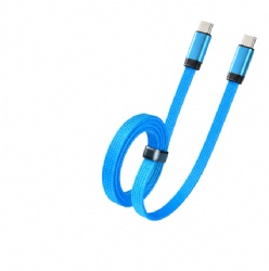 Self-Organizing Flat Braided USB-C Cable - Tangle-Free Fast Charging & Data Sync Cord for iPhone, Samsung, Huawei - Factory Direct OEM/ODM Suppor