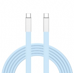 240W USB C to USB C Cable [6ft], 6A Soft Liquid Silicone PD 3.1 Fast Charging Cord, Compatible with iPhone 17 16 15 Pro Max, MacBook Pro, iPad, Samsung, Huawei (Blue)