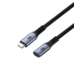 USB4 Full Function Type-C Extension Cable, 40Gbps High Speed Data Transfer, PD 240W Fast Charging, 8K60Hz Video Display E-Marker Braided Extension Cord for Laptop Phone Monitor