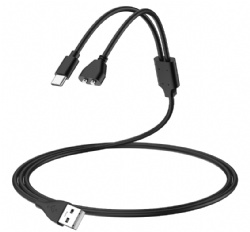 Charger for Delupet/Yawpet/Jugbow Dog Training Collar and Remote, 2-in-1 USB C and Magnetic Bark Collar Charging Cable (Black)
