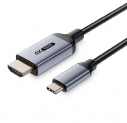 USB C to HDMI Cable 4K@60Hz, Ultra HD Type-C Screen Cast Adapter Cord, Thunderbolt 3/4 Compatible Video Converter Wire for iPhone, Android Phone, Tablet, Laptop, TV, Monitor, Projector