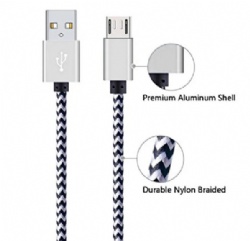 Snake Pattern Braided Micro USB Fast Charging Cable