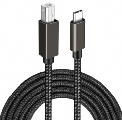 USB C to USB B Printer Cable 1.5m, Type-C to USB 2.0 Type-B Male Cord for Printer and Scanner, Laptop to HP Canon Epson Brother, MacBook, Surface, Dell