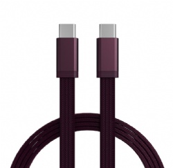 65W PD Ultra Thin Flat Braided USB C Fast Charging Cable for iPhone 18 Pro
