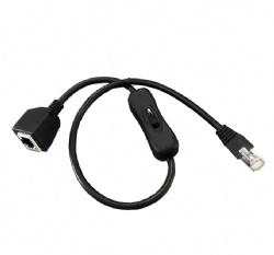 Gigabit Cat6e Network Cable with Inline On Off Switch, RJ45 Ethernet Extension Cable for Router, PC, CCTV and Gaming Console