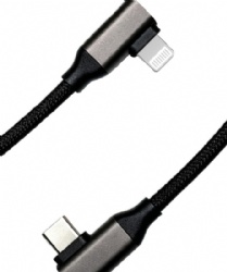 27W PD Dual Elbow USB-C to Lightning Braided Cable