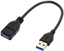 USB 3.0 Type-A Male to USB 3.0 Type-A Female Extension Cable 20cm 5Gbps