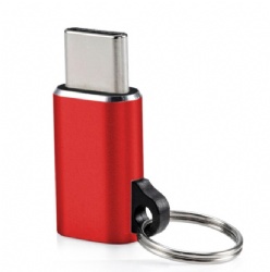 Keychain Metal USB 3.1 Type C male to USB Micro B female adapter