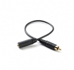 RCA Male to 3.5mm female cable 30cm black color top quailty cabletolink