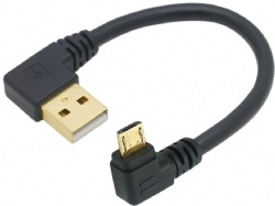 Micro-B Male to USB2.0 Cable Data line with Gold Plated Connector Left/Right Angled Micro USB